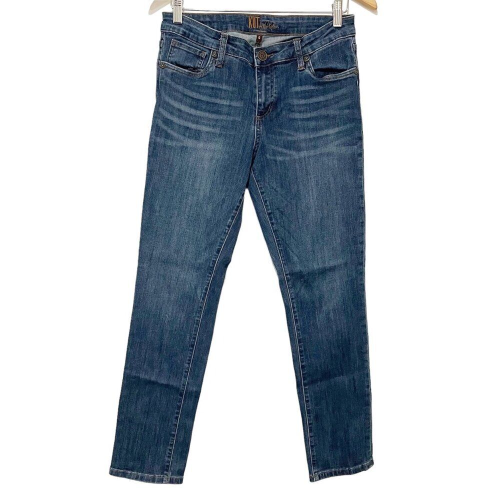 Kut from the Kloth Medium Wash Skinny Denim Boyfriend Jeans 6 cabincore campcore